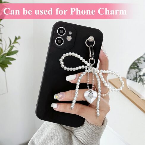 Joez Wonderfic Pearl Bow Tassel Keychain ، سلسلة مفاتيح جمالية لطيفة ، y2k pearl bowknot keyring ، ملحقات زخرفية in Saudi Arabia
