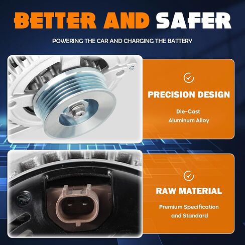 New Alternator Compatible with 5.9 5.9L 2001-2003 Dodge Durango, 2002 2003 Ram 1500 2500 3500, 130 Amp 12V CW, 56029701AA 421000-0111 421000-0113 13914 AND0292 in Saudi Arabia