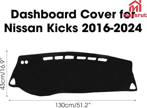 Dashboard Cover Fits for Nissan Kicks P15 2016 2017 2018 2019 2020 2021 2022 2023 2024, Sunshade Mat Dashmat Accessories, Car Dashboard Instrument Carpet, Dash Sun Pad Protector in Saudi Arabia