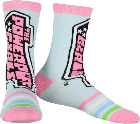 The Powerpuff Girls Socks Women’s Blossom Buttercup Bubbles 3 عبوات للبالغين Mid Rise Crew Socks (يتناسب مع حجم الحذاء 4-10) in Saudi Arabia