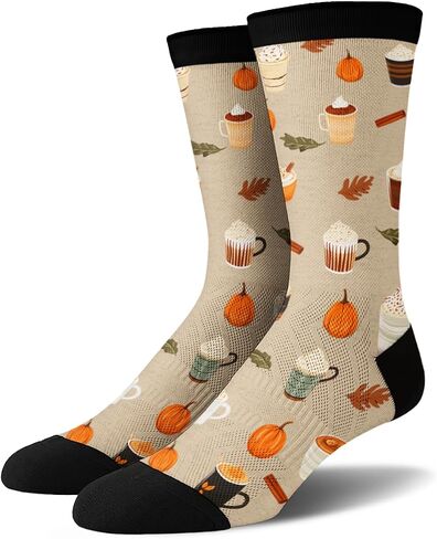 Sockologie Autumn Fall Themed Novelty Crew Socks - Fall, Pumpkin Spice, Thanksgiving and More. For Men and Women in Kuwait