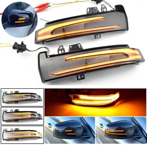 Side Mirror Light W/Sequential Turn Signal A3159539A A1668200121 for Mercedes-Benz C E S CLA Class W204 in Saudi Arabia