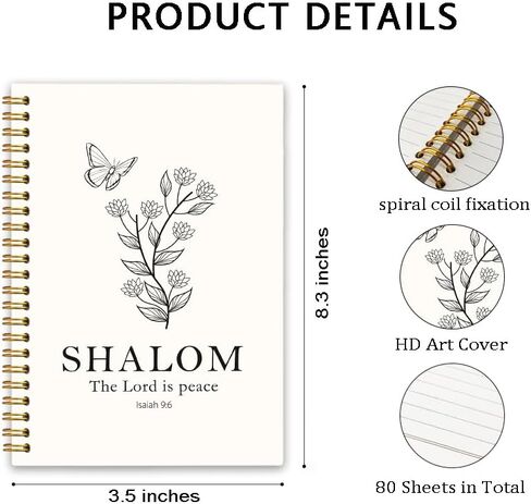 Bible Prayer Journal Notebook Psalm 139:14 She is Fearfully and Wonderfully Made Inspirational Christian Wildflower Watercolour Spiral Notebook for Women Girls School Teen 80 Sheets 5.8x8.3 in Kuwait