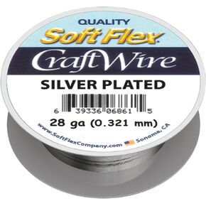 Beadhobby - سلك حرفي مرن ناعم 28 - سلك فضي غير مشوه - سلك فضي مع الطلاء الفضي in Kuwait