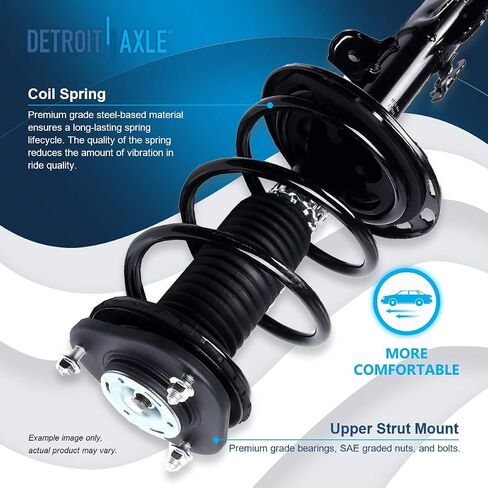 Detroit Axle - طقم التعليق الأمامي 16PC لعام 2006-2012 Toyota RAV4 ، 2 دعامات جاهزة ، 2 أذرع التحكم السفلية ، 4 قضبان التعادل 4 أشرطة الترجيع الخلفي الأمامية 2 امتصاص الصدمات الخلفي 2 استبدال الأحذية [2.4L 2.5L] in Kuwait