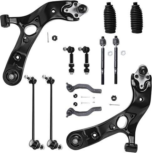 Detroit Axle - طقم التعليق الأمامي 16PC لعام 2006-2012 Toyota RAV4 ، 2 دعامات جاهزة ، 2 أذرع التحكم السفلية ، 4 قضبان التعادل 4 أشرطة الترجيع الخلفي الأمامية 2 امتصاص الصدمات الخلفي 2 استبدال الأحذية [2.4L 2.5L] in Kuwait