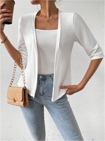 Gorglitter Women's 3/4 Sleeve Cardigan Subtigan Subtigan Lightweight Open Front Front Dary Chunky Cardigans in Saudi Arabia
