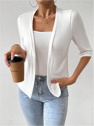 Gorglitter Women's 3/4 Sleeve Cardigan Subtigan Subtigan Lightweight Open Front Front Dary Chunky Cardigans in Saudi Arabia