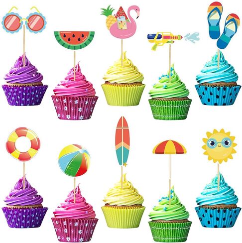 48 Pcs Mexican Theme Cupcake Topper Mexican Cake Topper for Fiesta Carnival Cinco de Mayo Taco Baby Shower Birthday Cake Party Decorations Supplies in Saudi Arabia