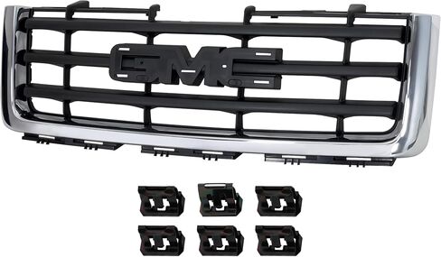 Garage-Pro Grille Assembly Compatible with GMC Sierra 1500 2007-2013 New Body Style Chrome Shell with Painted Black Insert GM1200573 in Saudi Arabia