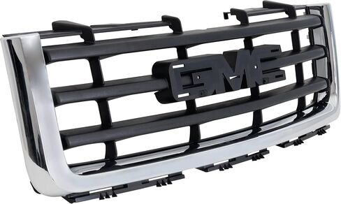 Garage-Pro Grille Assembly Compatible with GMC Sierra 1500 2007-2013 New Body Style Chrome Shell with Painted Black Insert GM1200573 in Saudi Arabia