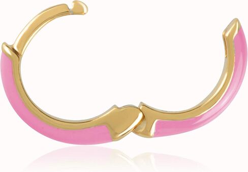 14K Gold Plated Sterling Silver Enamel Color Huggie Hoop Earrings for Women – Wide Range of Vibrant Color Options Available in Kuwait
