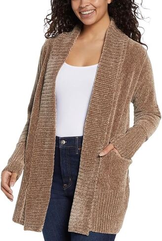 Orvis Womens Cardigan Sweater Chenille Pockets Soft Open-Front Midweight in Kuwait