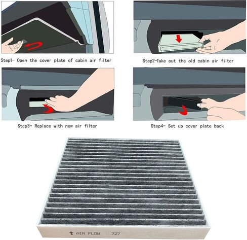 Cabin Air Filter For Hyundai Elantra Sonata Tucson Sorento K5 Sportage with Carbon in Saudi Arabia