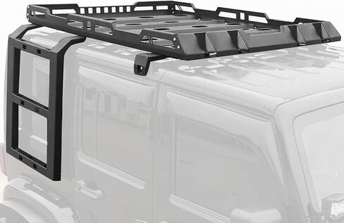 Roof Rack fit for Jeep Wrangler JL 2018-2025 4 Door w/Double Ladders Roof Rack Cargo Basket Luggage Carrier Heavy Duty Steel Cargo Storage Carrier (You Will get 2 Packages) in Saudi Arabia