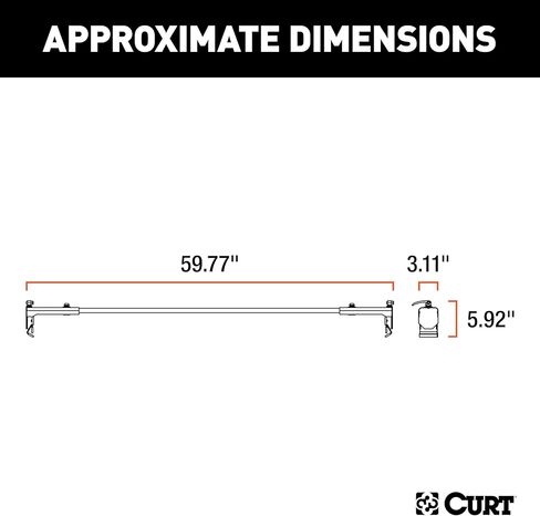 Curt 18122 Black Steel Quick-Release Rack Rack Crickbars ، يناسب Jeep Wrangler JL ، المصارع in Saudi Arabia