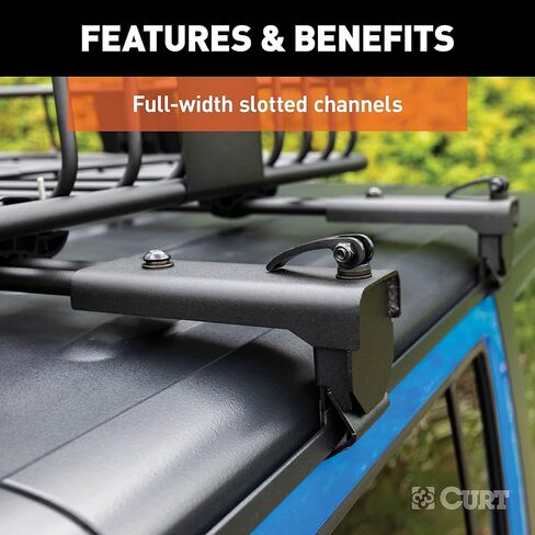 Curt 18122 Black Steel Quick-Release Rack Rack Crickbars ، يناسب Jeep Wrangler JL ، المصارع in Saudi Arabia