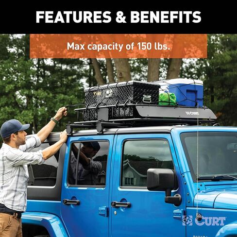 Curt 18122 Black Steel Quick-Release Rack Rack Crickbars ، يناسب Jeep Wrangler JL ، المصارع in Saudi Arabia