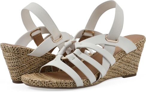 WHITE MOUNTAIN Women's Ataps Strappy Sling-Back Wedge Sandal in Saudi Arabia