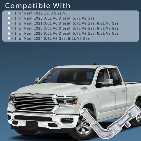 مجموعة الدعم الدعم لدعم العادم تركت الخلفية الخلفية متوافقة مع RAM 2019-2024 1500 3.0L 5.7L 6.2L استبدال 68275662AB مع شماعات المطاط in Kuwait