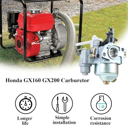 GX160 Carburetor متوافق مع Honda GX120 GX200 CARB 5.5HP 6.5HP 7HP HARBOR FREIGH in Kuwait