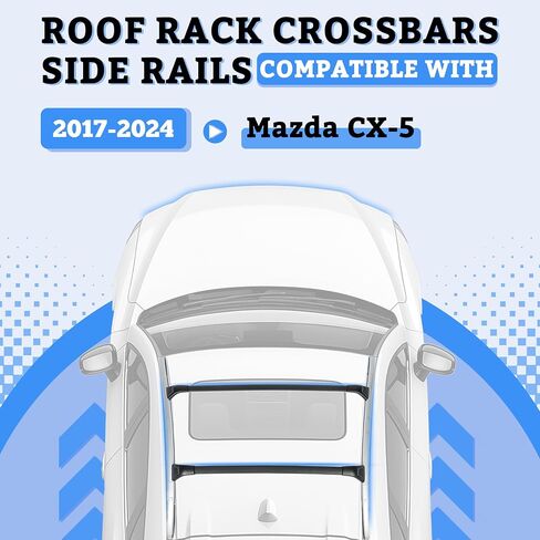 KUAFU Roof Rack Cross Bar Compatible with 2017-2025 Mazda CX-5 Cross Rails Cargo Rack Luggage Carrier Accessories Black in Saudi Arabia