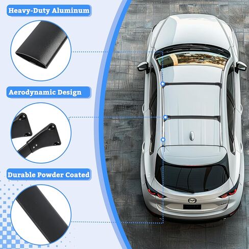 KUAFU Roof Rack Cross Bar Compatible with 2017-2025 Mazda CX-5 Cross Rails Cargo Rack Luggage Carrier Accessories Black in Saudi Arabia