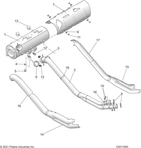 Polaris ATV العادم Silencer Weld ، طلاء مسحوق عالي درجة الحرارة ، أسود ، OEM الجزء الأصلي 1262229-489 ، الكمي 1 in Saudi Arabia