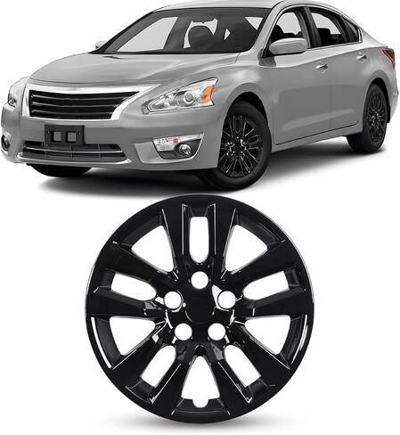 WOLFSTORM 1PC Hubcap 16 inch Fit for Nissan Altima 2019 2020 2021 2022 2023 2024 2025，Snap-On Steel Hub Cap PC Material Wheel Cover 16 inch (Silver Black 1PC Replacement) in Saudi Arabia