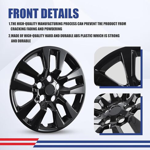 WOLFSTORM 1PC Hubcap 16 inch Fit for Nissan Altima 2019 2020 2021 2022 2023 2024 2025，Snap-On Steel Hub Cap PC Material Wheel Cover 16 inch (Silver Black 1PC Replacement) in Saudi Arabia