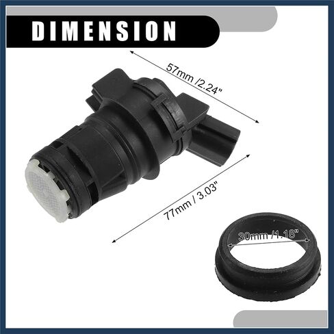 Windshield Washer Pump No.05139113AA - Car Windshield Washer Pump Motor Replacement - for Chrysler 300 2005-2023 Plastic Black - 1 Pc Replace Parts Stylish Design in Saudi Arabia
