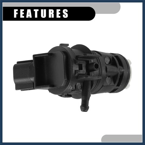 Windshield Washer Pump No.05139113AA - Car Windshield Washer Pump Motor Replacement - for Chrysler 300 2005-2023 Plastic Black - 1 Pc Replace Parts Stylish Design in Saudi Arabia