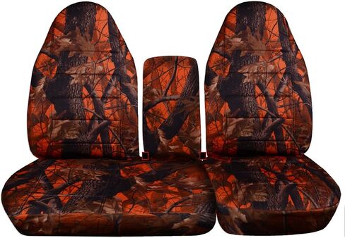 Totally Covers Compatible with 1997-2000 Ford F-150 Camo Truck Seat Covers (Front 40/60 Split Bench) with Opening Center Console/Solid Armrest: Wetland Camouflage (16 Prints) F-Series F150 in Saudi Arabia