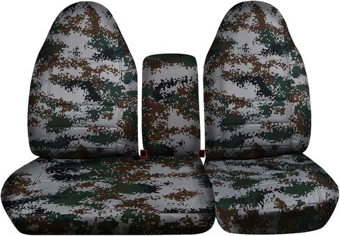 Totally Covers Compatible with 1997-2000 Ford F-150 Camo Truck Seat Covers (Front 40/60 Split Bench) with Opening Center Console/Solid Armrest: Wetland Camouflage (16 Prints) F-Series F150 in Saudi Arabia
