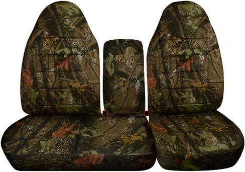 Totally Covers Compatible with 1997-2000 Ford F-150 Camo Truck Seat Covers (Front 40/60 Split Bench) with Opening Center Console/Solid Armrest: Wetland Camouflage (16 Prints) F-Series F150 in Saudi Arabia
