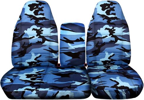 Totally Covers Compatible with 1997-2000 Ford F-150 Camo Truck Seat Covers (Front 40/60 Split Bench) with Opening Center Console/Solid Armrest: Wetland Camouflage (16 Prints) F-Series F150 in Saudi Arabia