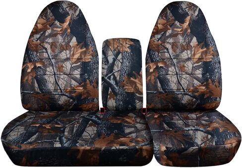 Totally Covers Compatible with 1997-2000 Ford F-150 Camo Truck Seat Covers (Front 40/60 Split Bench) with Opening Center Console/Solid Armrest: Wetland Camouflage (16 Prints) F-Series F150 in Saudi Arabia