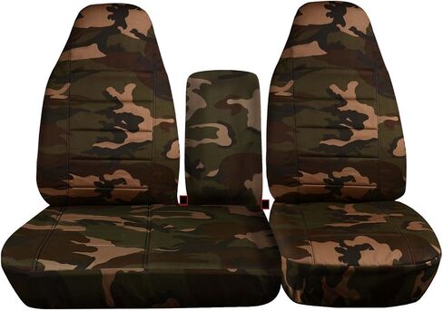 Totally Covers Compatible with 1997-2000 Ford F-150 Camo Truck Seat Covers (Front 40/60 Split Bench) with Opening Center Console/Solid Armrest: Wetland Camouflage (16 Prints) F-Series F150 in Saudi Arabia