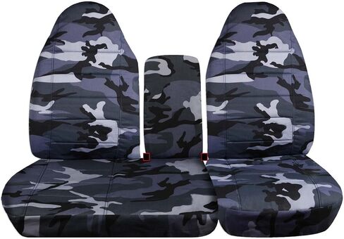 Totally Covers Compatible with 1997-2000 Ford F-150 Camo Truck Seat Covers (Front 40/60 Split Bench) with Opening Center Console/Solid Armrest: Wetland Camouflage (16 Prints) F-Series F150 in Saudi Arabia