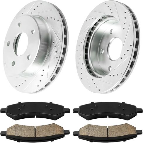 Rear Brake Kit,Brake Rotors and Ceramic Brake Pads Replacement for Elantra 2013-2016,GLS 2011-2012,Limited 2011-2012,GT 2013-2016,Forte 2014-2018,Soul 2014-2016,OEM#31603+D1544 in Saudi Arabia