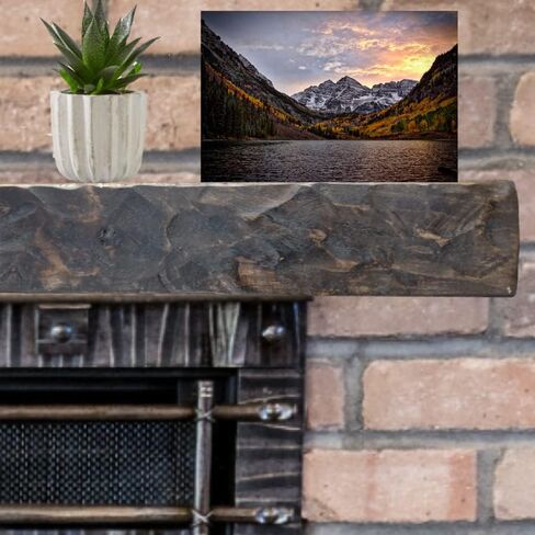 Fireplace Mantel Floating Beam Floating Shelf (60" Walnut) in Saudi Arabia