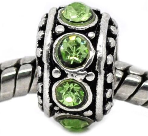 Sexy Sparkles Alphabet Spacer Charm حبات A-Z أو Birthstone Spacer Charm Bead لأساور سلسلة الأفعى in Saudi Arabia
