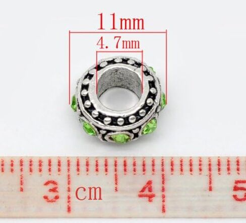 Sexy Sparkles Alphabet Spacer Charm حبات A-Z أو Birthstone Spacer Charm Bead لأساور سلسلة الأفعى in Saudi Arabia
