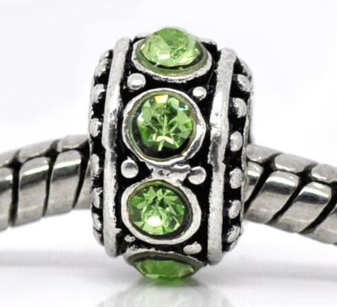 Sexy Sparkles Alphabet Spacer Charm حبات A-Z أو Birthstone Spacer Charm Bead لأساور سلسلة الأفعى in Saudi Arabia