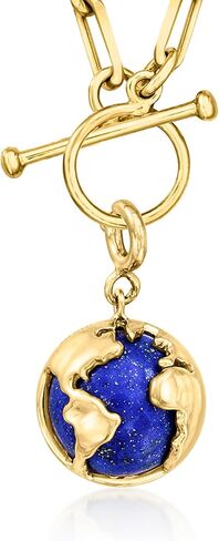 Ross-Simons Lapis و 18kt الذهب على سحر Globe Sterling in Saudi Arabia