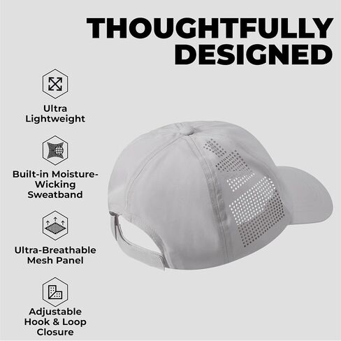 Tough Headwear Baseball Running Cap - Lightweight Quick-Drying Athletic Hat for Men & Women - Sweat-Wicking in Saudi Arabia