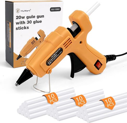 Mulwark Cordless Hot Glue Gun 100W for Milwaukee 18V Battery Handheld Wireless Power Glue Gun Full Size with 30pcs Glue Sticks for Wood, Glass, Home Repair, Arts & Crafts & DIY (battery not included) in Kuwait