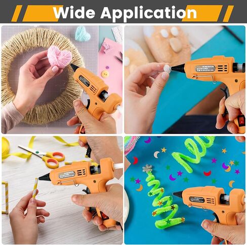 Mulwark Cordless Hot Glue Gun 100W for Milwaukee 18V Battery Handheld Wireless Power Glue Gun Full Size with 30pcs Glue Sticks for Wood, Glass, Home Repair, Arts & Crafts & DIY (battery not included) in Kuwait