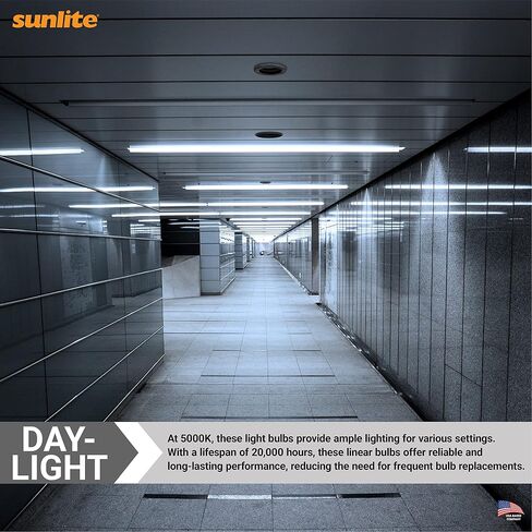 Sunlite 30246 F32T8/SP850 4 Foot T8 Linear Fluorescent Light Bulb, 32 Watts, 3050 Lumens, Medium Bi-Pin (G13) Base, 5000K Daylight, High Performance, 10 Pack in Saudi Arabia