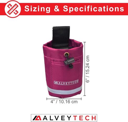 AlveyTech Unbreakable Universal Fabric Cup Holder - For Mobility Scooters, Transport Power Chair, Wheelchair, ATV, Walker, Stroller, Go-Kart, UTV, Cars, Boat, E-Bike Water/Drink Bottle Holders (Black) in Saudi Arabia